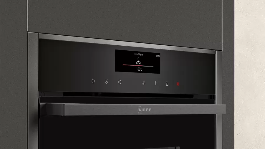 NEFF Built-in compact oven with steam function - Graphite Grey