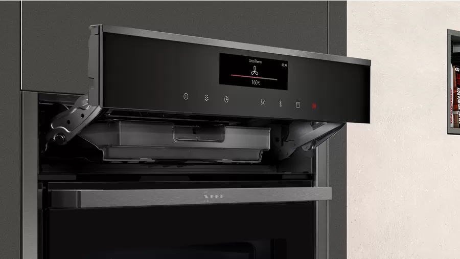 NEFF Built-in compact oven with steam function - Graphite Grey