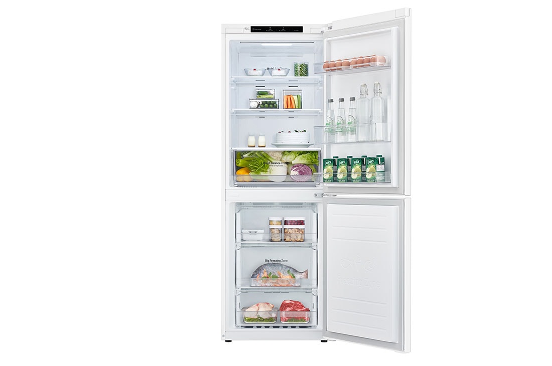 LG 306L White Bottom Mount Refrigerator