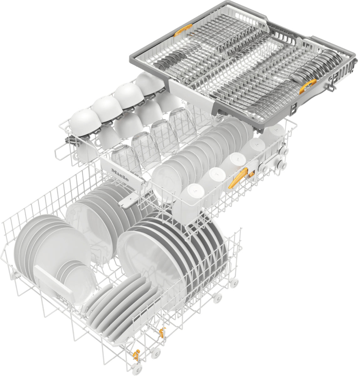 Miele Stainless Steel Built-Under Dishwasher with 3D Cutlery Tray