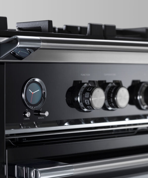 Fisher & Paykel 90cm Dual Fuel Freestanding Cooker - Black