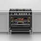 Fisher & Paykel 90cm Dual Fuel Freestanding Cooker - Black