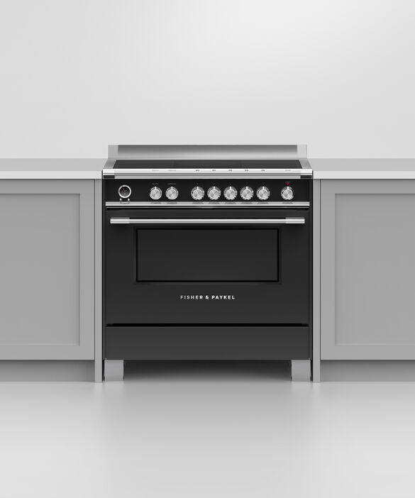 Fisher & Paykel 90cm Induction Freestanding Cooker - Black