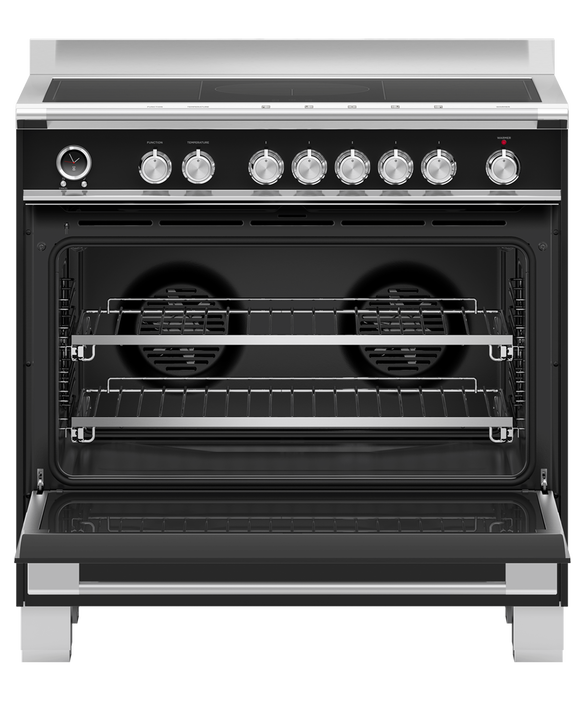 Fisher Paykel 90cm Induction Freestanding Cooker Black
